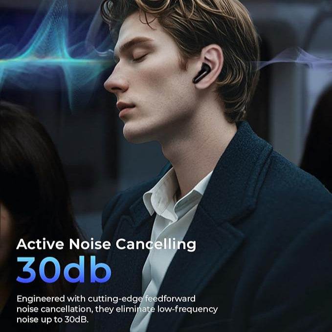 Havit Active Noise Cancelling Wireless Earbuds – LED Power Display, ANC, 30H Playtime - HTT Mobiles