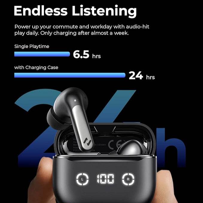 Havit Active Noise Cancelling Wireless Earbuds – LED Power Display, ANC, 30H Playtime - HTT Mobiles