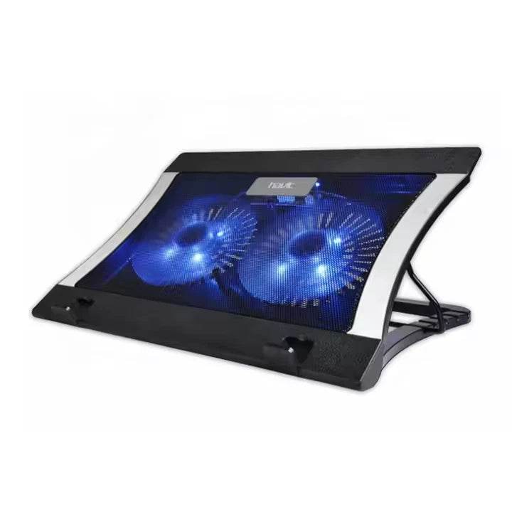 Havit F2051 Gaming Laptop Cooling Pad – Dual 140mm Fans, RGB Lighting, Ergonomic Stand (12" - 17") - HTT Mobiles
