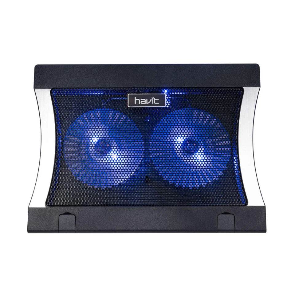 Havit F2051 Gaming Laptop Cooling Pad – Dual 140mm Fans, RGB Lighting, Ergonomic Stand (12" - 17") - HTT Mobiles