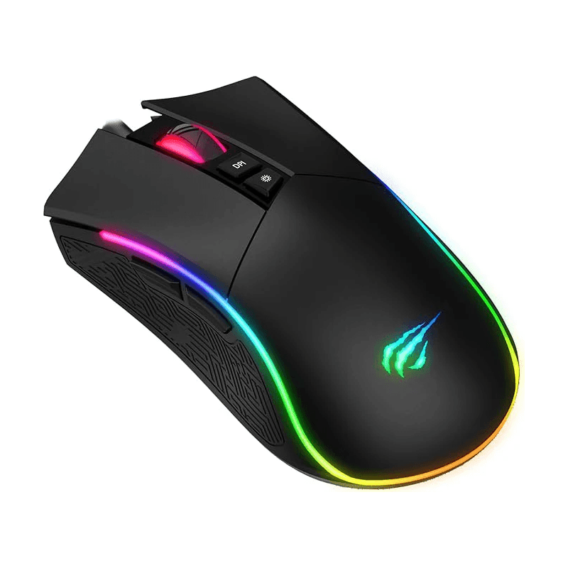 Havit Gamenote MS1001S RGB Gaming Mouse – 4800 DPI, 7 Programmable Buttons, Macro Software (Black) - HTT Mobiles
