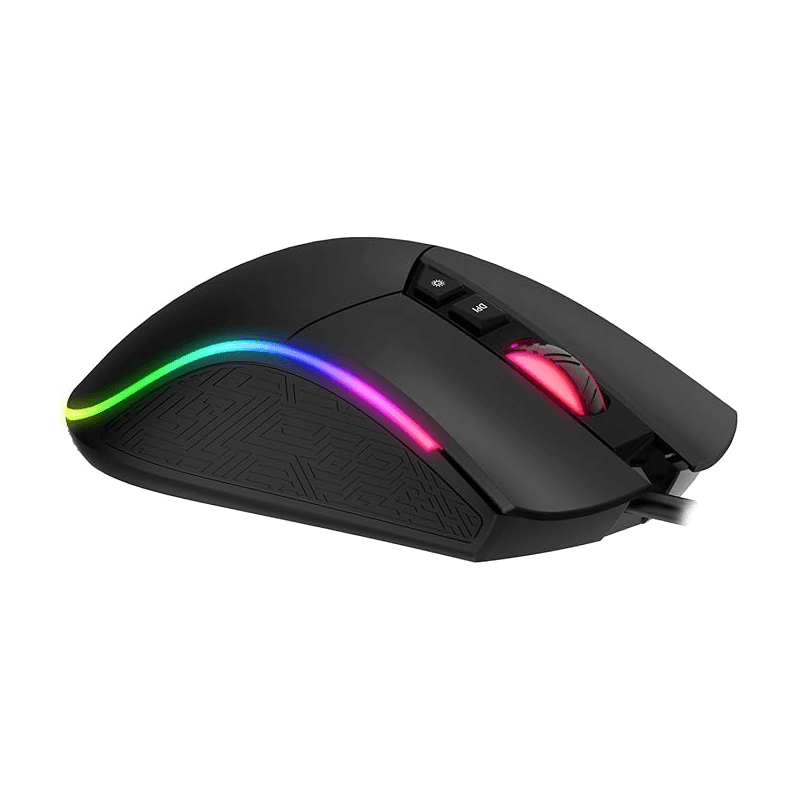 Havit Gamenote MS1001S RGB Gaming Mouse – 4800 DPI, 7 Programmable Buttons, Macro Software (Black) - HTT Mobiles
