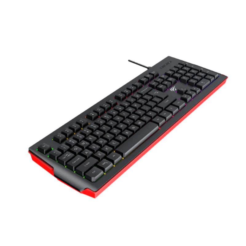 Havit KB866L USB RGB Membrane Gaming Keyboard – Multi - Function Backlit, Anti - Ghosting, 104 Keys (Black) - HTT Mobiles