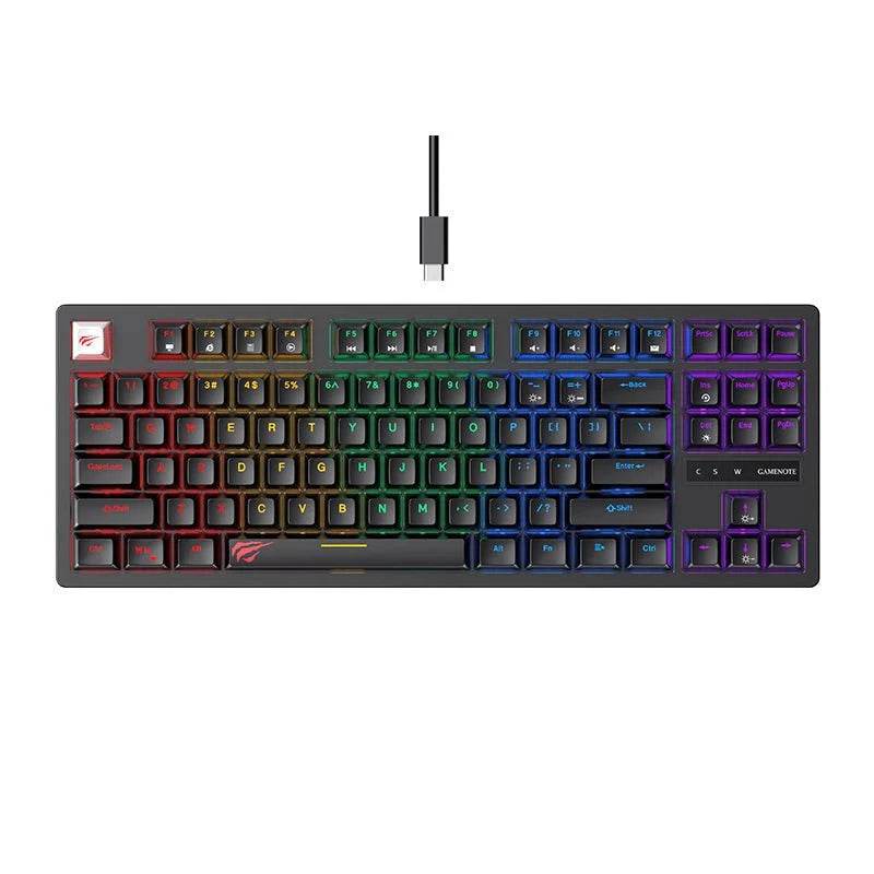 Havit KB892L TKL Mechanical Gaming Keyboard – Blue Switch, RGB Backlit, 87 Keys - HTT Mobiles