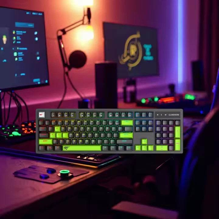 Havit KB893L RGB Mechanical Gaming Keyboard – Blue Switch, 104 Keys, Anti - Ghosting - HTT Mobiles