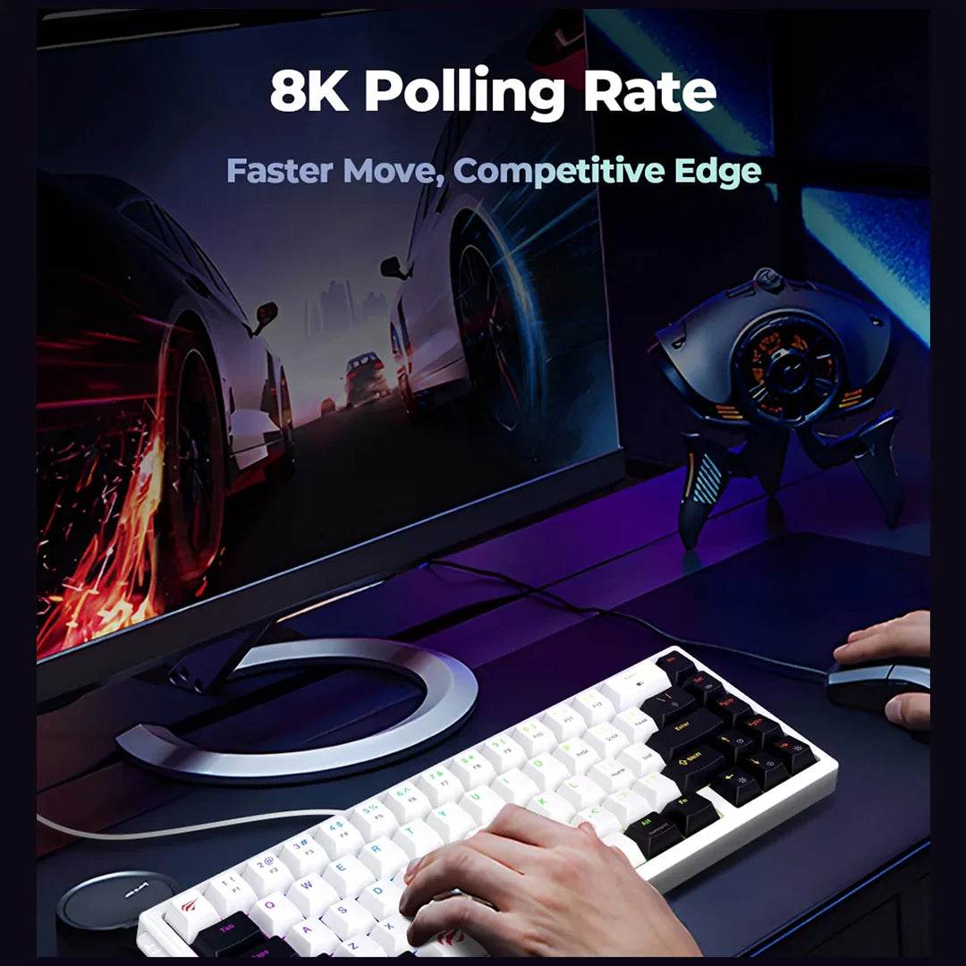 Havit KB900L Magnetic Mechanical Gaming Keyboard – Rapid Trigger, 8000Hz Polling Rate, White - HTT Mobiles