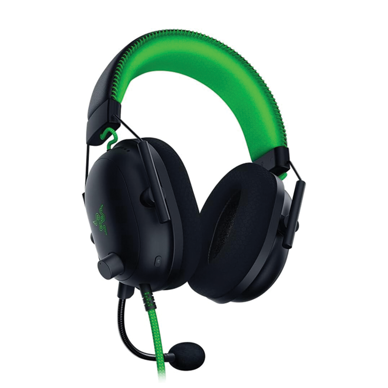 The Razer BlackShark V2 X headset in black.