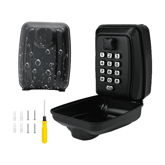 Heavy Duty Wall Mounted Key Safe Lock Box – Weatherproof 4 - Digit Combination Security Key Storage - HTT Mobiles