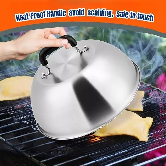 HTT Global 4PCS Burger Press Kit – Smash Burger Smasher, Cheese Melting Dome, Spatula & Wax Discs - HTT Mobiles