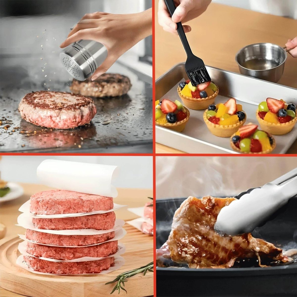 HTT GLOBAL Smash Burger Press & Griddle Kit – Stainless Steel Smasher, Spatula, Melting Dome & Wax Discs - HTT Mobiles
