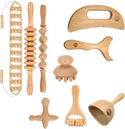 HTT GLOBAL Wood Therapy Massager Tools for Body Contouring (9pcs) - HTT Mobiles