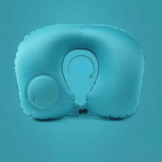 Inflatable Travel Neck Pillow – Soft Velvet, U - Shaped Support for Airplanes & Cars | Compact & Lightweight - HTT Mobiles