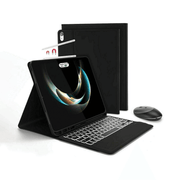 Jelly Comb Keyboard Case for iPad Air 4 (10.9", 2020/2022) – Wireless Bluetooth Keyboard with Touchpad, Adjustable Stand, Auto Sleep/Wake (Black) - HTT Mobiles