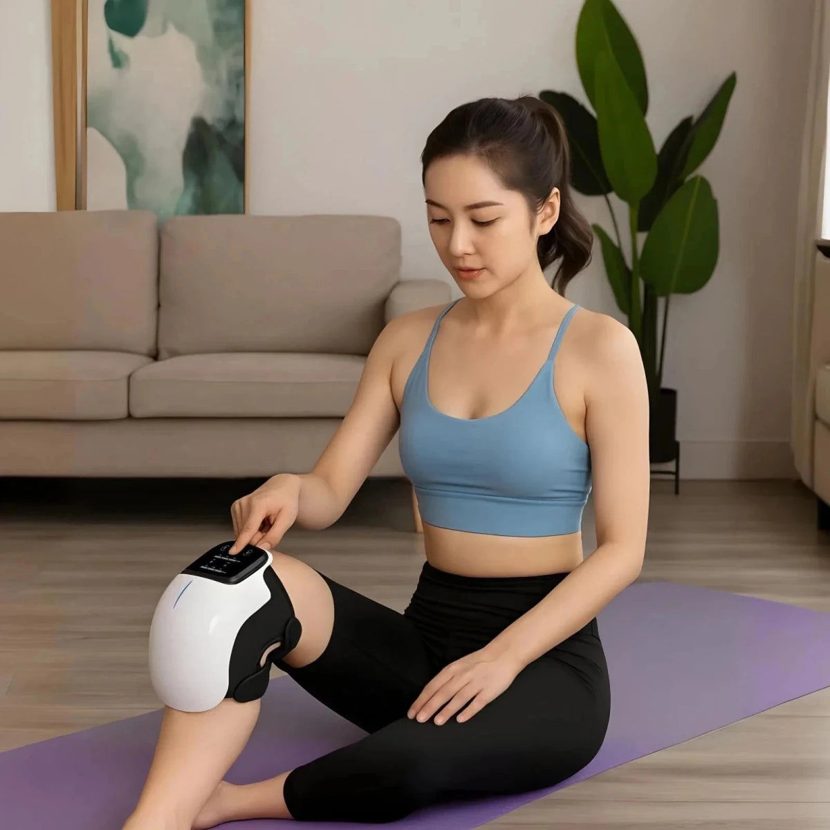 Massager with Heat, Cordless, Vibration, Knee Massager Joint Pain Relief, Electric Knee Brace Support Wrap for Home Office Use, Gifts for Women,Men, Mom,Dad - HTT Mobiles