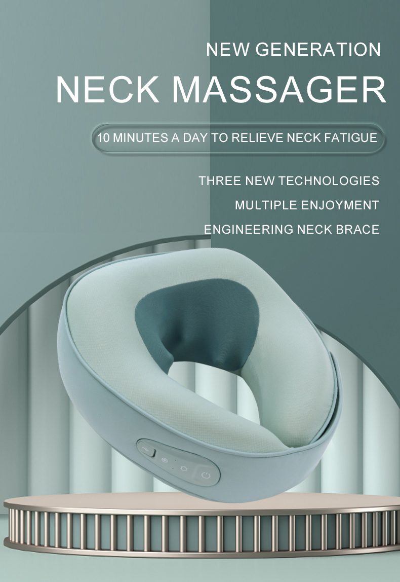 Neck Massager with Heat - Cervical Pillow Deep Tissue Kneading for Back - Rechargeable Cordless 3D Kneading Massage Cushion Relieve Muscle Pain, for Home, Women Ideal Gift (Green) - HTT Mobiles