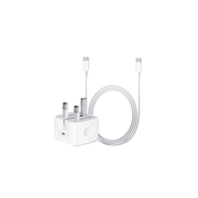 Official Apple iPhone 15/16/17 Fast Charger – 20W USB - C Power Adapter + 1M Woven USB - C Cable - HTT Mobiles
