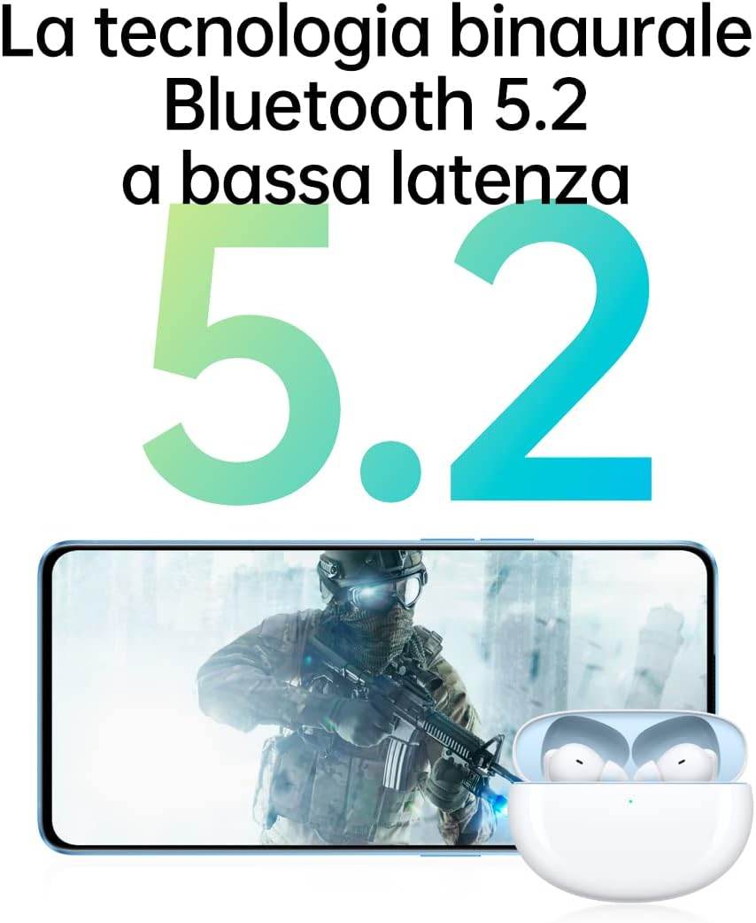 OPPO Enco Free2i True Wireless Earbuds – Active Noise Cancellation, Bluetooth 5.2, Personalized Sound, 30 - Hour Playtime (White) - HTT Mobiles