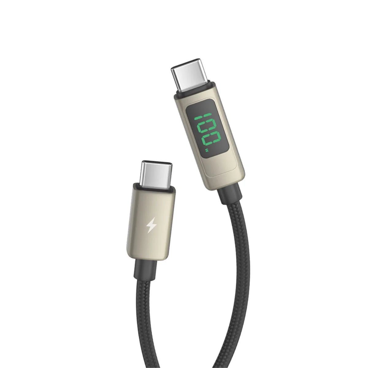 PD 100W Display USB - C to USB - C Fast Charging & Data Sync Cable – Heat - Resistant, Durable, and High - Performance | VD - DCJ05 - HTT Mobiles