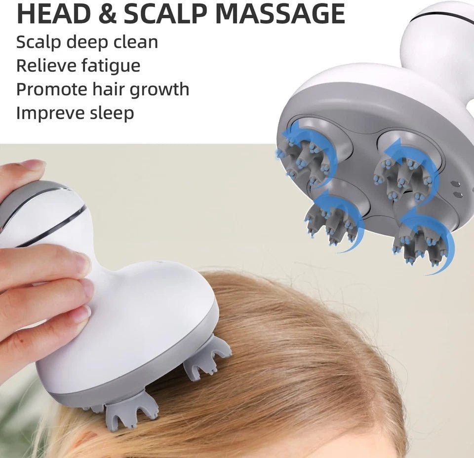 Portable Mini Scalp Massager Rechargeable Head - HTT Mobiles