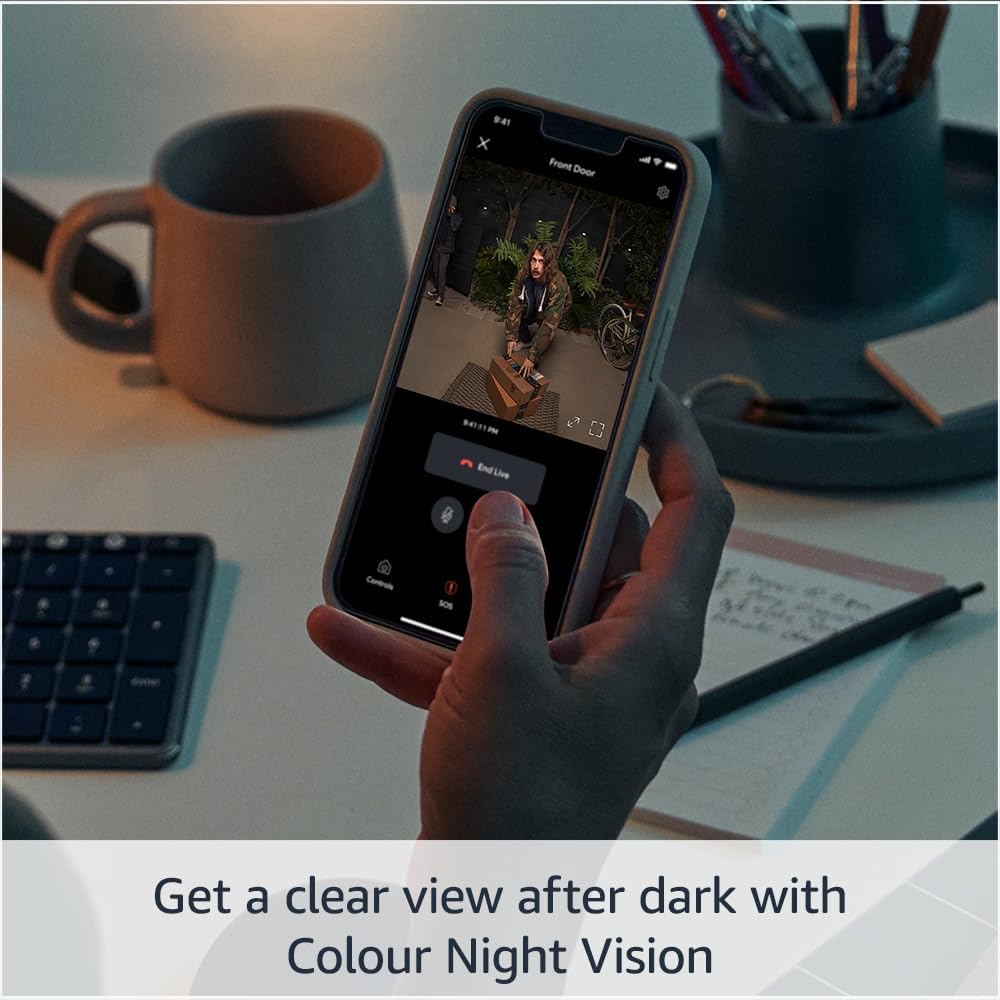 Ring Battery Video Doorbell Pro – Head - to - Toe 1536p HD Video, 3D Motion Detection, Colour Night Vision - HTT Mobiles