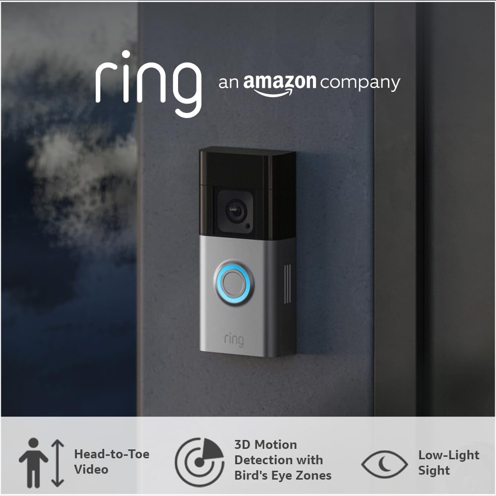 Ring Battery Video Doorbell Pro – Head - to - Toe 1536p HD Video, 3D Motion Detection, Colour Night Vision - HTT Mobiles