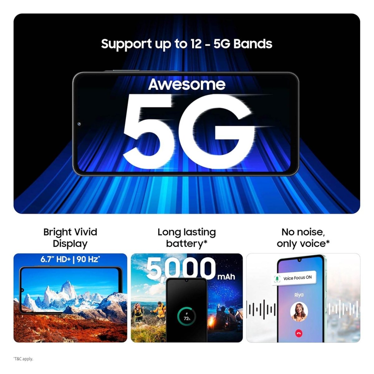 Samsung Galaxy A06 5G (4GB RAM / 64GB / 128GB) – 90Hz Display, 50MP Camera, 5000mAh Battery - HTT Mobiles