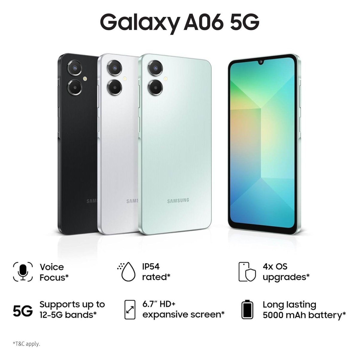 Samsung Galaxy A06 5G (4GB RAM / 64GB / 128GB) – 90Hz Display, 50MP Camera, 5000mAh Battery - HTT Mobiles