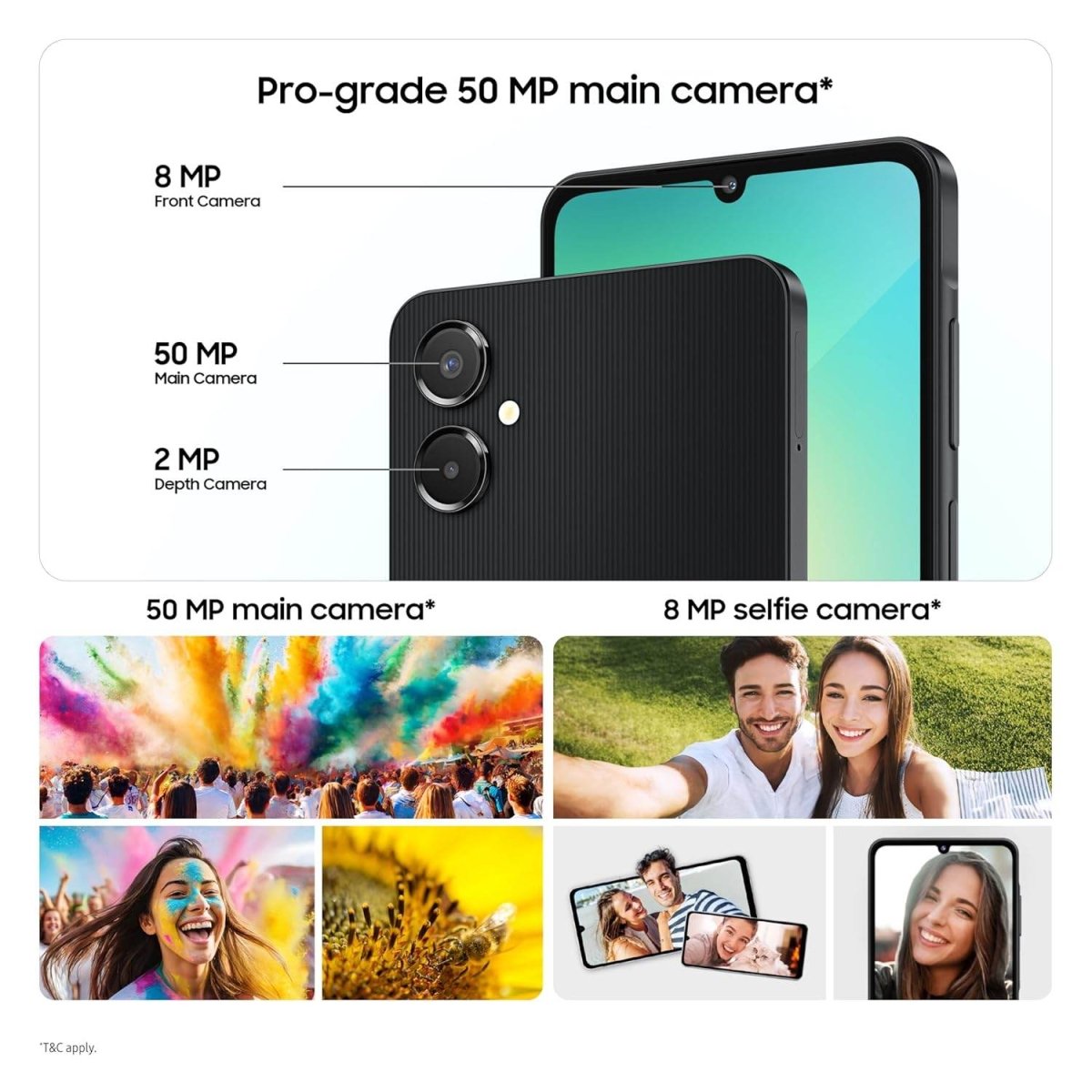 Samsung Galaxy A06 5G (4GB RAM / 64GB / 128GB) – 90Hz Display, 50MP Camera, 5000mAh Battery - HTT Mobiles