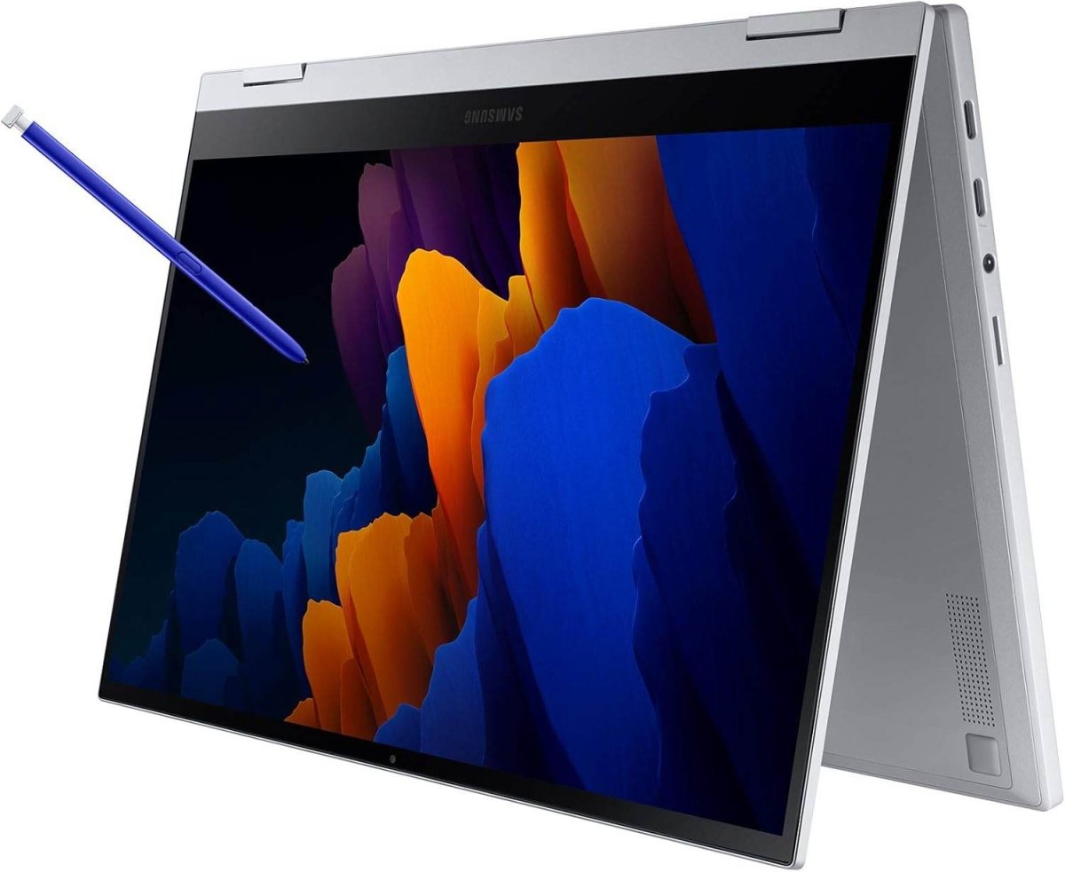 Samsung Galaxy Book Flex2 5G – 13.3" QLED 2 - in - 1, Intel Core i7, S Pen Included (Royal Silver) - HTT Mobiles