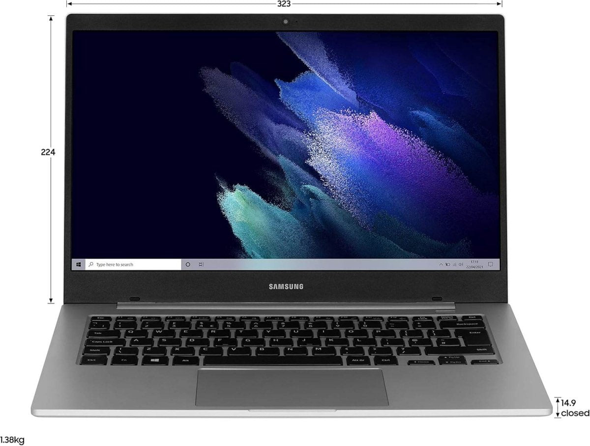 Samsung Galaxy Book Go 14 Inch - Mystic Silver - Windows 11 Home, LTE, 8GB RAM, 128GB Storage (UK Version) - HTT Mobiles