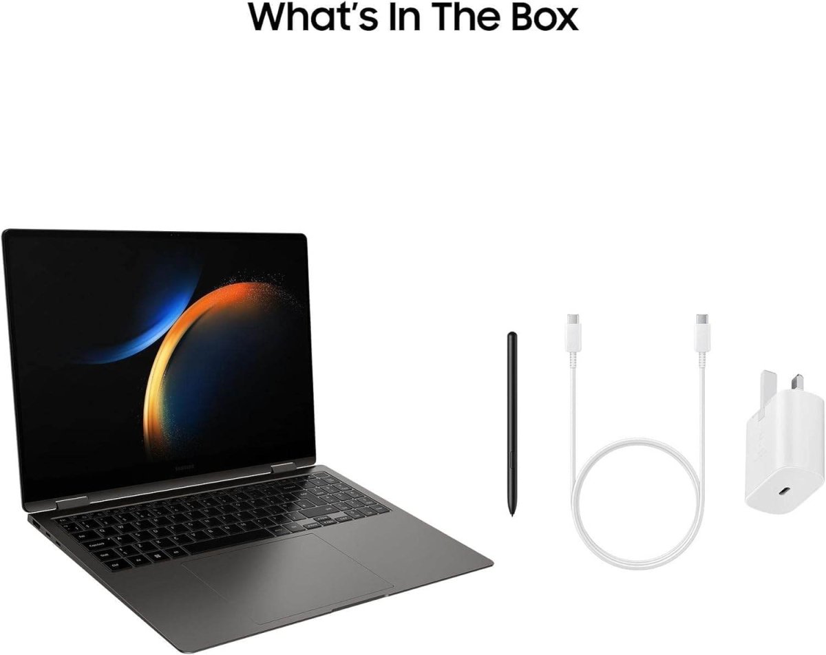 Samsung Galaxy Book3 Pro 360 5G – 16" 3K AMOLED Touch, Intel i7 13th Gen, S Pen Included - HTT Mobiles