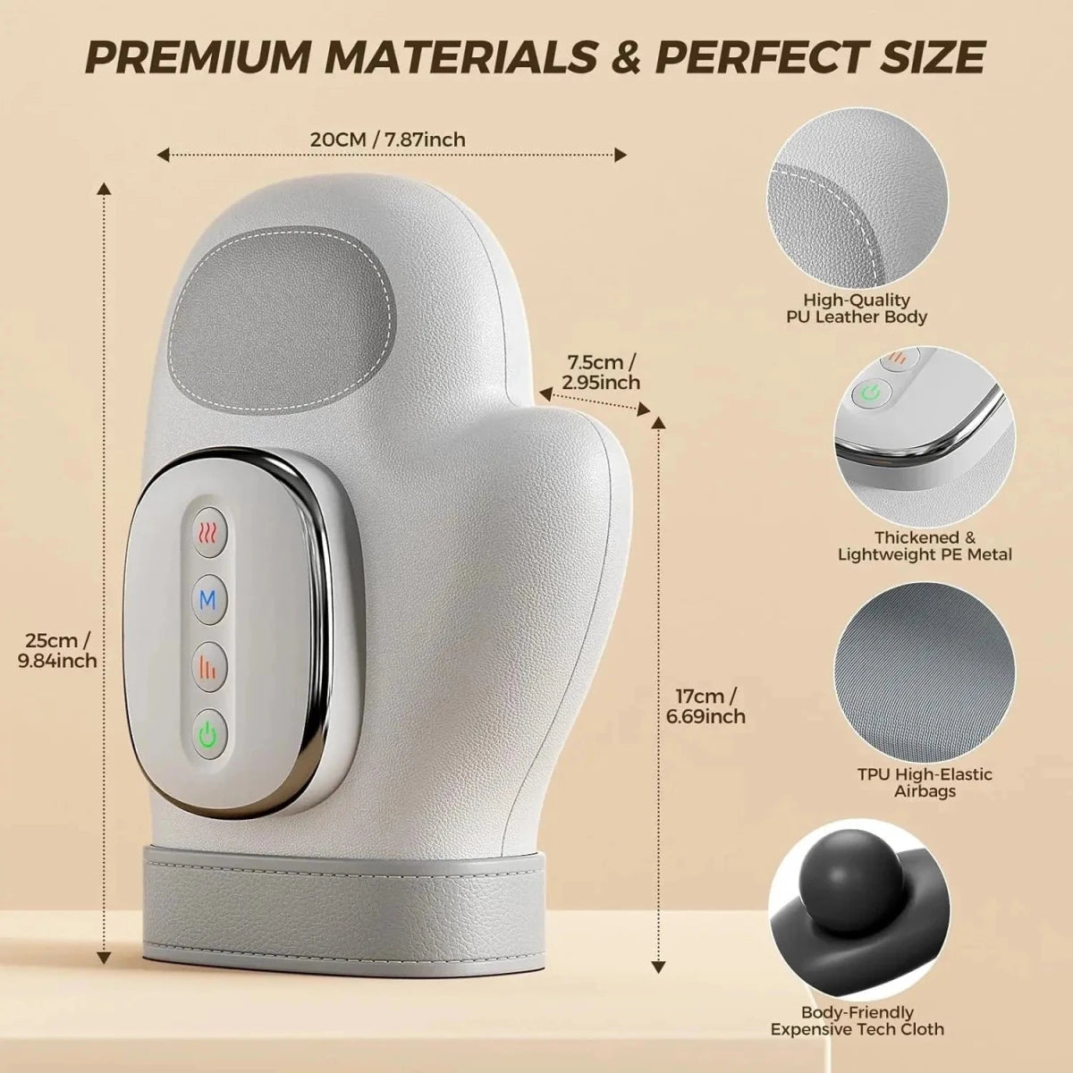 Smart Hand Massager with Heat – Airbag Compression, - HTT Mobiles