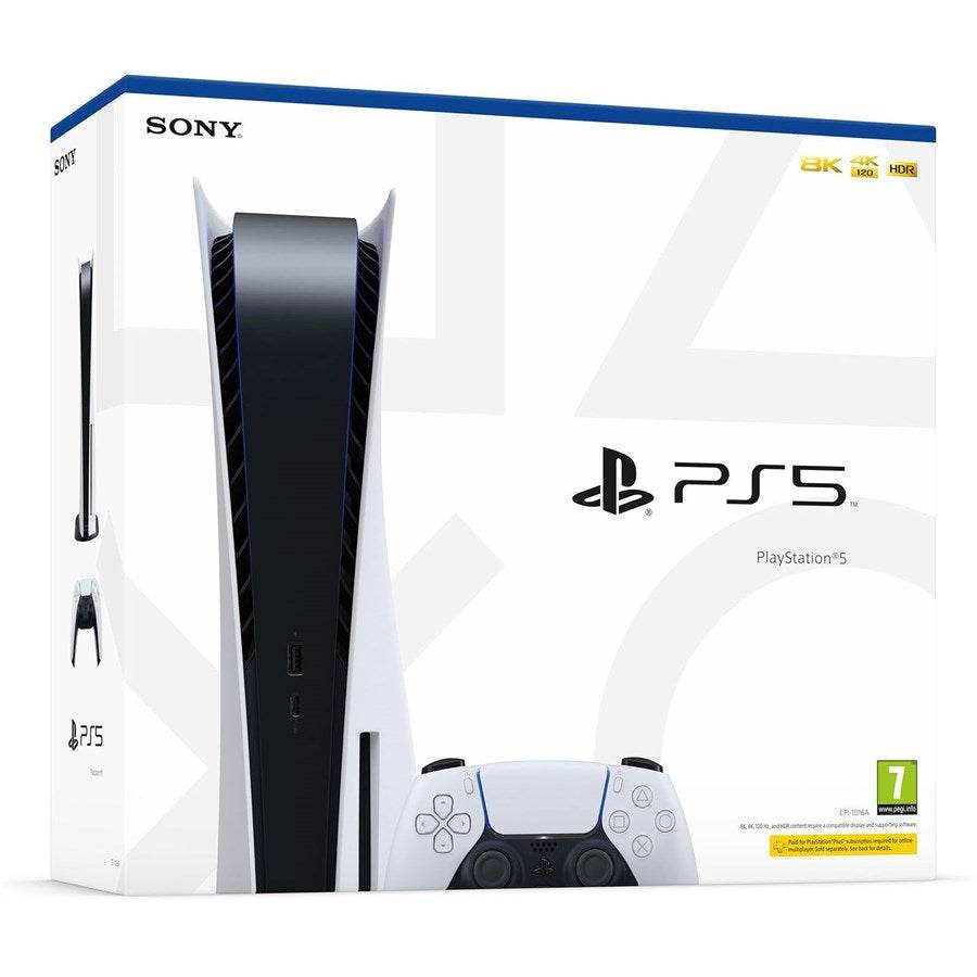 Sony PlayStation 5 (PS5) Disc Console – 4K Gaming, 1TB SSD, 120Hz (UK Version) - HTT Mobiles