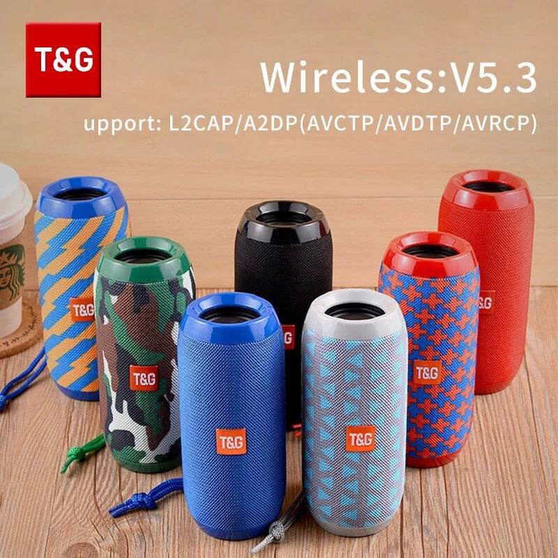 TG117 Portable Bluetooth Speaker – Waterproof, HiFi Stereo Sound, Bass Boombox - HTT Mobiles