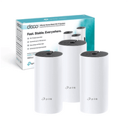 TP - Link Deco M4 (3 - Pack) – Whole Home Mesh Wi - Fi System, AC1200 Dual Band, Gigabit Ports - HTT Mobiles