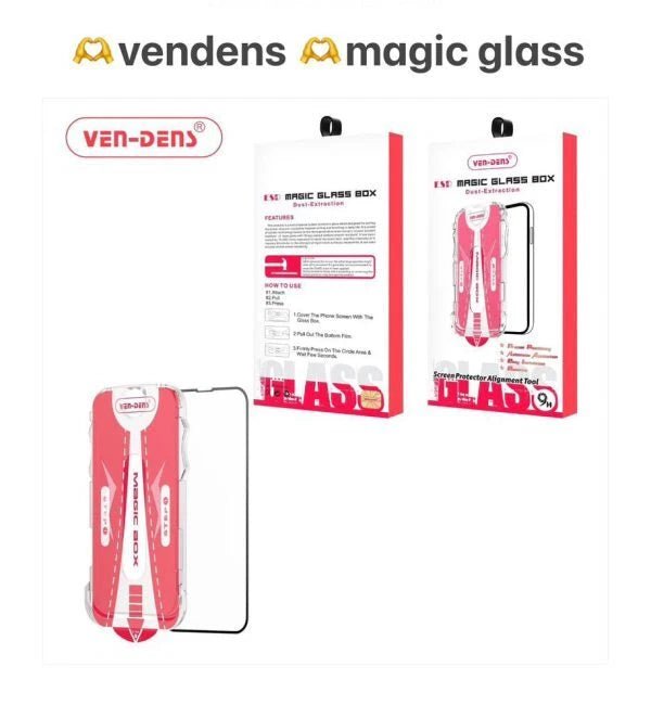 VEN - DENS iPhone Series 12/13/14/15/16/17 Pro Max Magic Glass Box Full Screen Protector - HTT Mobiles