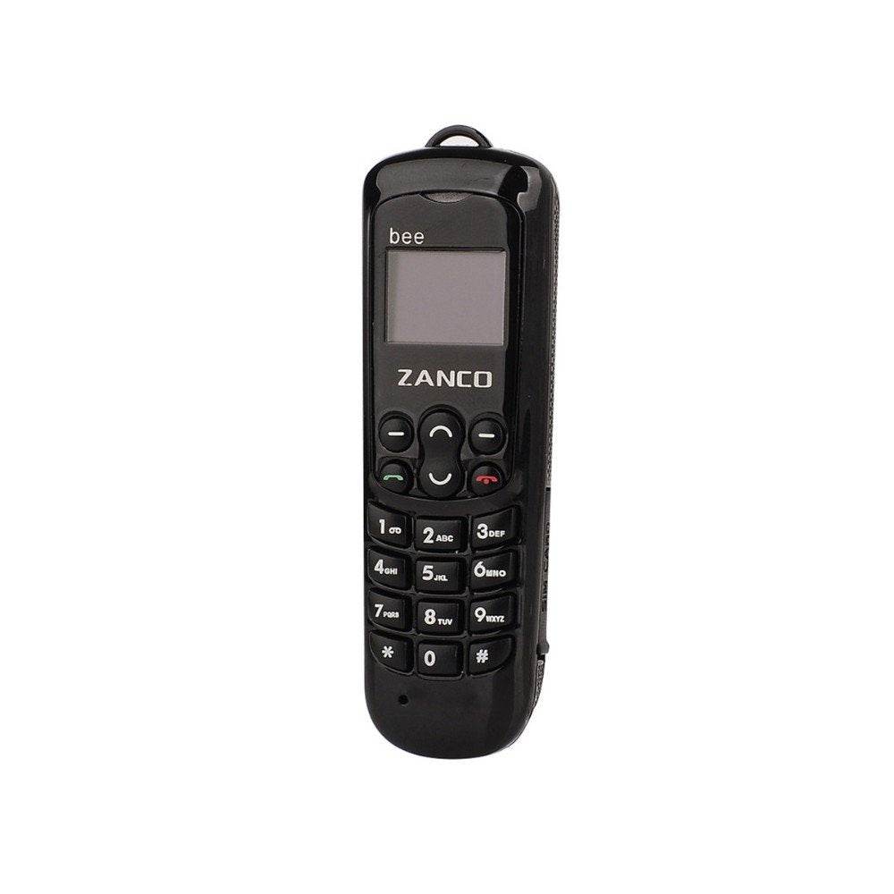 Zanco Wasp – World's Most Compact Mini Mobile Phone (Black) – Bluetooth Dialer, Voice Changer & MP3 - HTT Mobiles