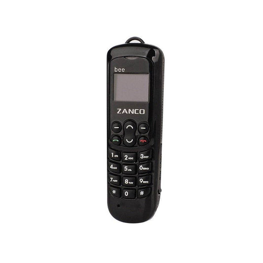 Zanco Wasp – World's Most Compact Mini Mobile Phone (Black) – Bluetooth Dialer, Voice Changer & MP3 - HTT Mobiles