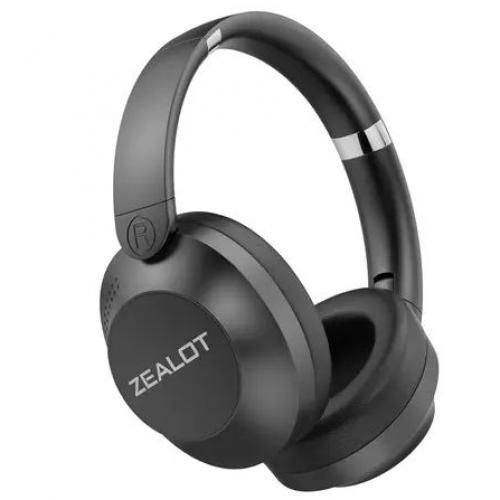 Zealot B38 Headset – Wireless Bluetooth Headphones, Active Noise Cancellation, Thumping Bass, Over - Ear Comfort (Black) - HTT Mobiles