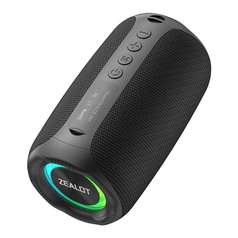 Zealot M2 Portable Bluetooth Speaker – Wireless, RGB Light, 360° Surround Sound - HTT Mobiles