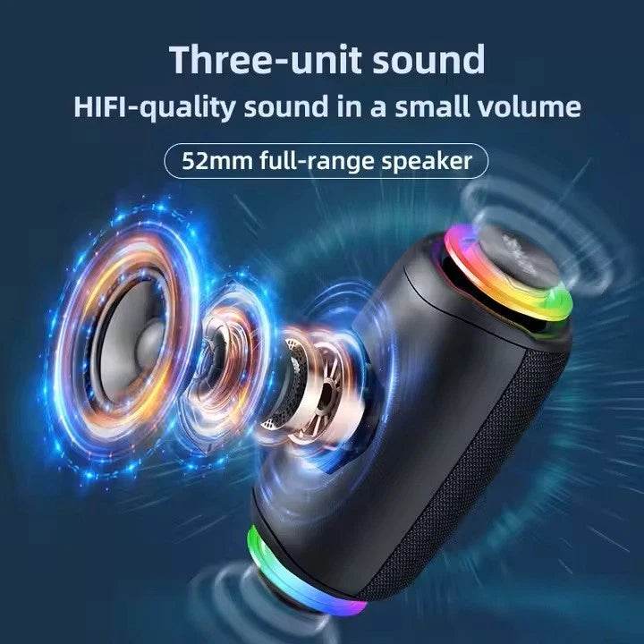 Zealot M2 Portable Bluetooth Speaker – Wireless, RGB Light, 360° Surround Sound - HTT Mobiles