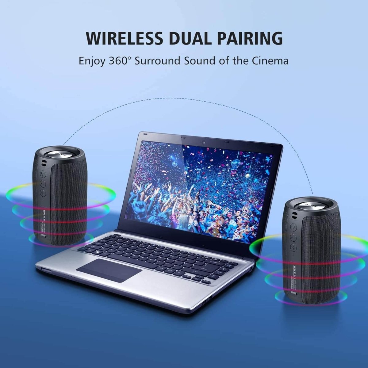 ZEALOT S32 Portable Bluetooth Speaker – 10W Louder Sound, 3D Stereo, IPX5 Waterproof - HTT Mobiles