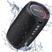 ZEALOT S49 Waterproof Bluetooth Speaker – RGB Lights, 360° Stereo Sound, Wireless - HTT Mobiles