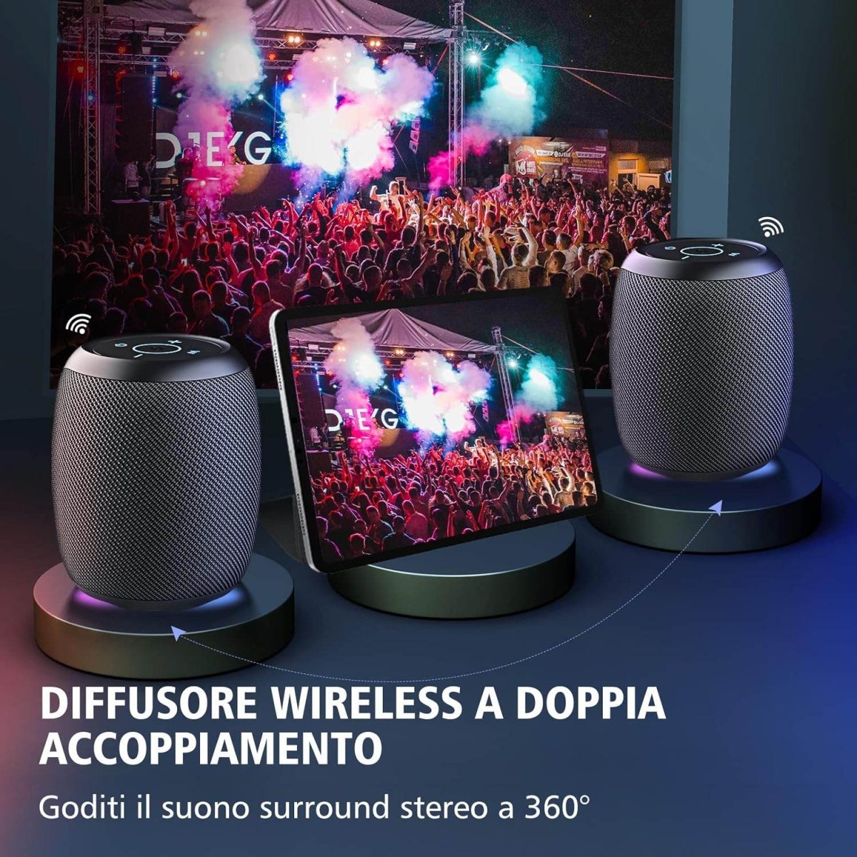 ZEALOT S53 Portable Bluetooth Speaker – Wireless, Dynamic Party Lights, IPX6 Waterproof - HTT Mobiles