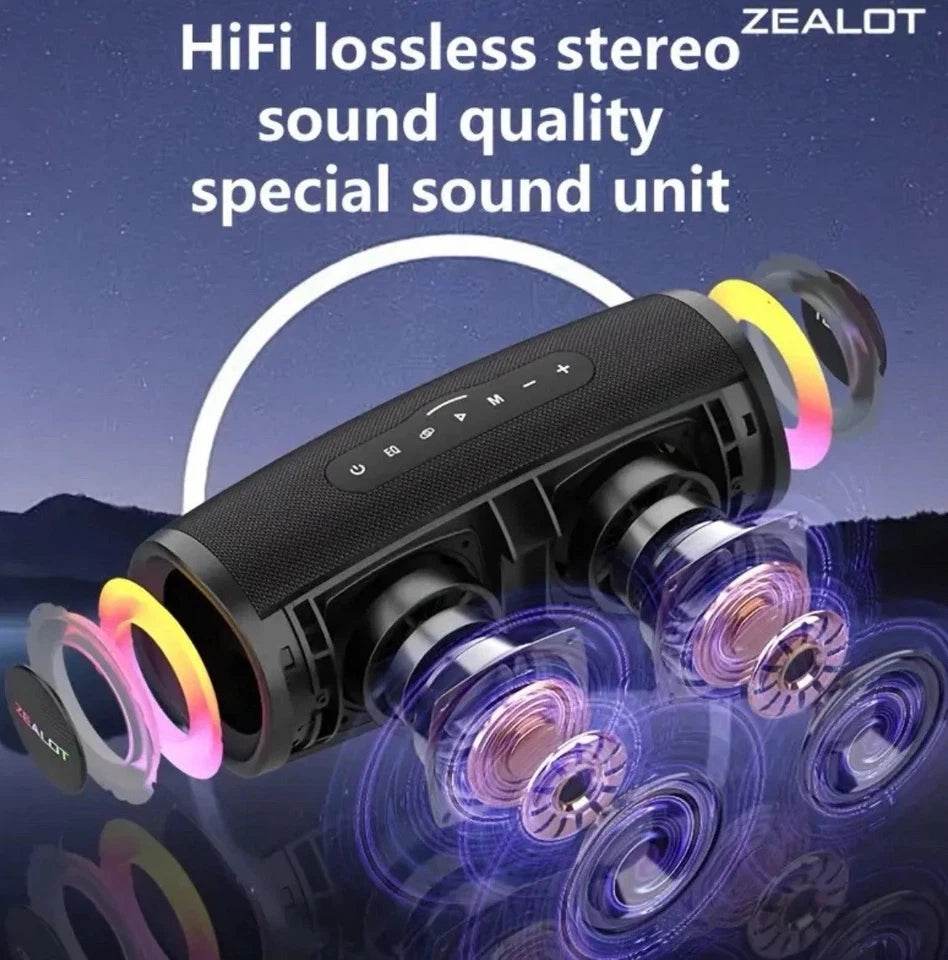 Buy ZEALOT S56 40W Speaker | 8000mAh & Waterproof | HTT Mobiles UK
