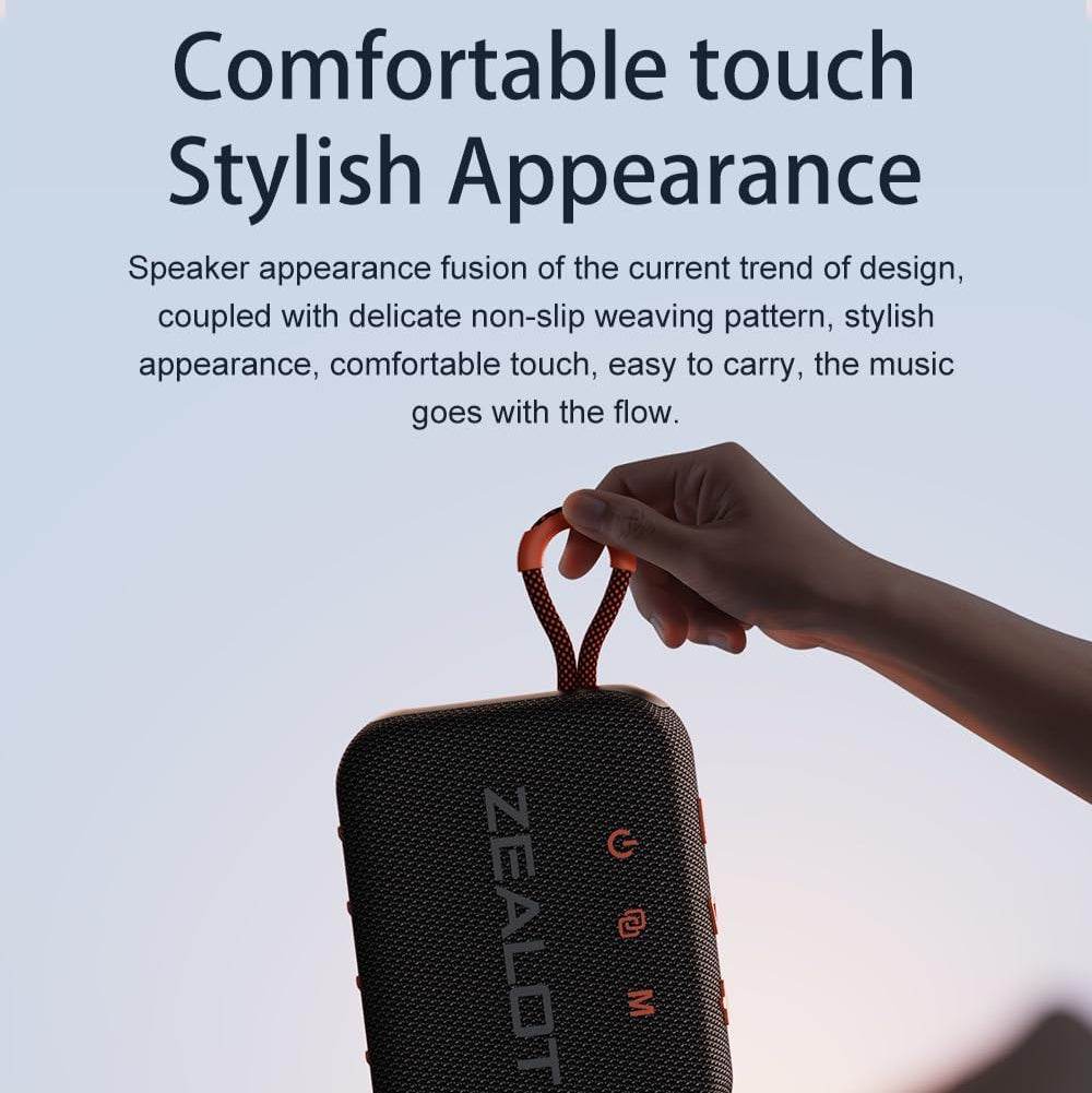 ZEALOT S75 Waterproof & Sandproof Beach Speaker – HiFi Stereo Sound, Rugged Outdoor Design - HTT Mobiles