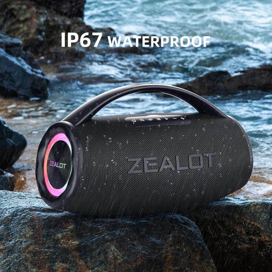 ZEALOT S97 Portable Bluetooth Speaker – 80W High Power, 3 EQ Modes, IPX6 Waterproof - HTT Mobiles